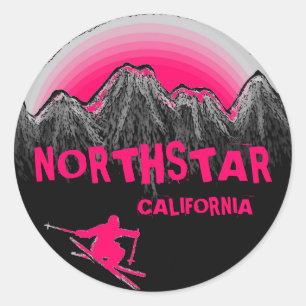 Autocollants pour skieur à thème rose Northstar Ca