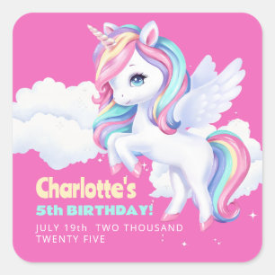 Autocollants pour une fête d'anniversaire magique.