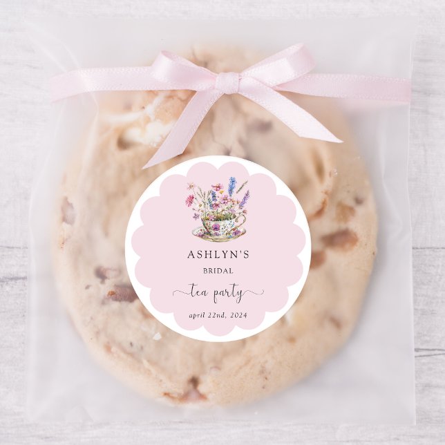 Autocollants pour une Fête de Thé de Mariée Floral (Créateur téléchargé)