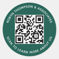 Autocollants QR Code Verts Personnalisés Nom Comme