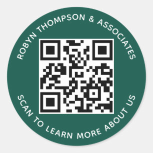 Autocollants QR Code Verts Personnalisés Nom Comme