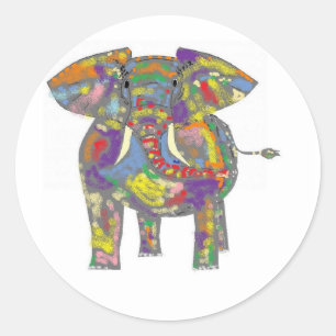 Autocollants Rainbow Elephant