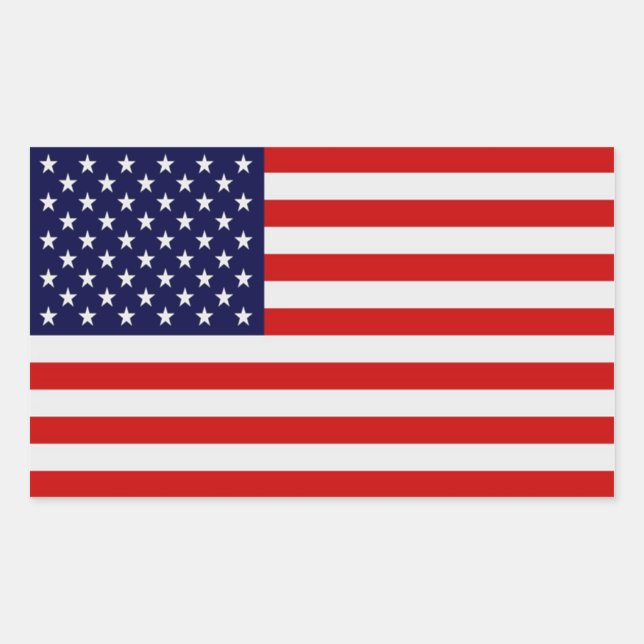 Autocollants rectangulaires de drapeau américain (Devant)