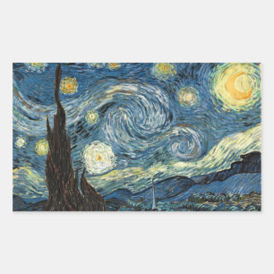 Autocollants rectangulaires de nuit étoilée de V
