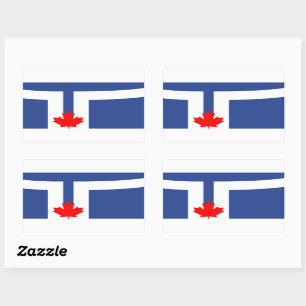 Autocollants rectangulaires du drapeau de Toronto,