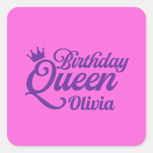 Autocollants Reine d'anniversaire