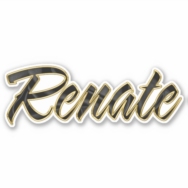 Autocollants Renate Black Gold Lettering (Devant)