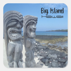 Autocollants riants de tikis d'Hawaï de grande î
