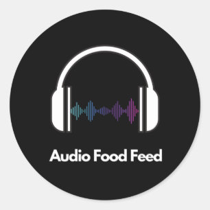 Autocollants ronds Audio Food Feed