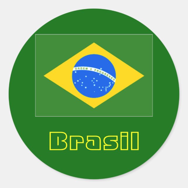 Autocollants ronds Brasil 4 (Devant)