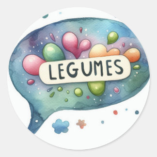 Autocollants ronds classiques (Légumes)