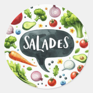 Autocollants ronds classiques (Salades)