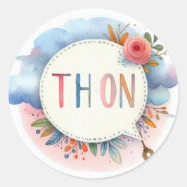 Autocollants ronds classiques (Thon)