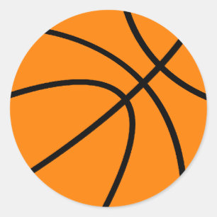Autocollants ronds de basket-ball