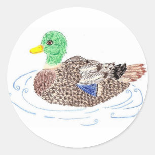 Autocollants ronds de canard