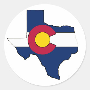 Autocollants ronds de drapeau du Colorado