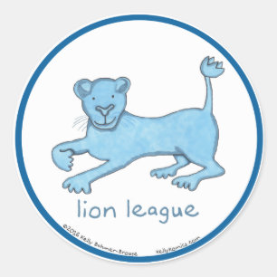 Autocollants ronds de la Lion League