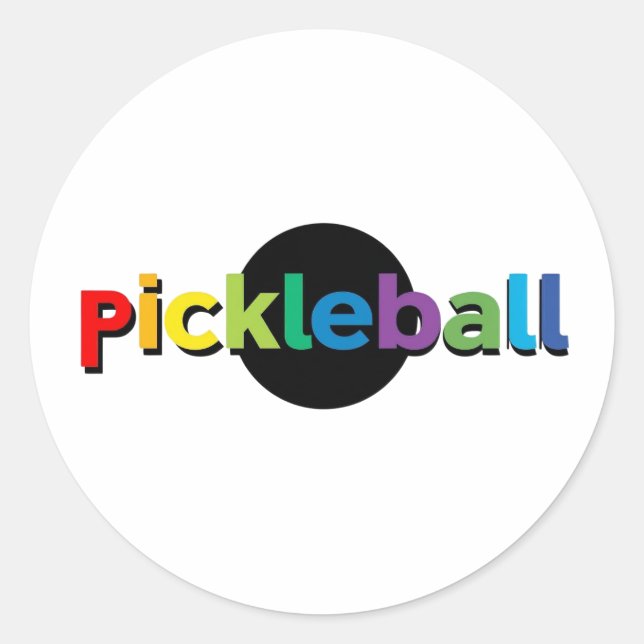 Autocollants ronds de Pickleball (Devant)