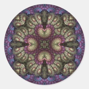 Autocollants ronds des asters II d'Alice