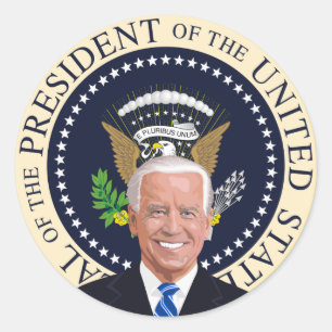 autocollants ronds du sceau présidentiel potus joe