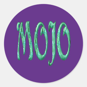 Autocollants ronds mojo violet