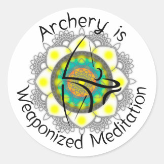 Autocollants ronds pour des cas d'arc