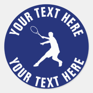 Autocollants ronds pour joueur de tennis, coach ou