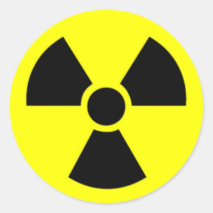 Autocollants ronds radioactifs