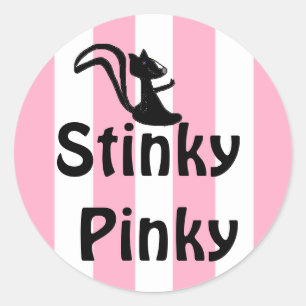 Autocollants rosâtres Stinky