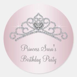 Autocollants Rose Tiara Princesse Rose