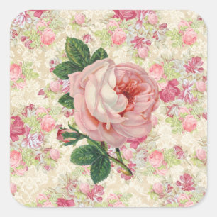 Autocollants roses de cru