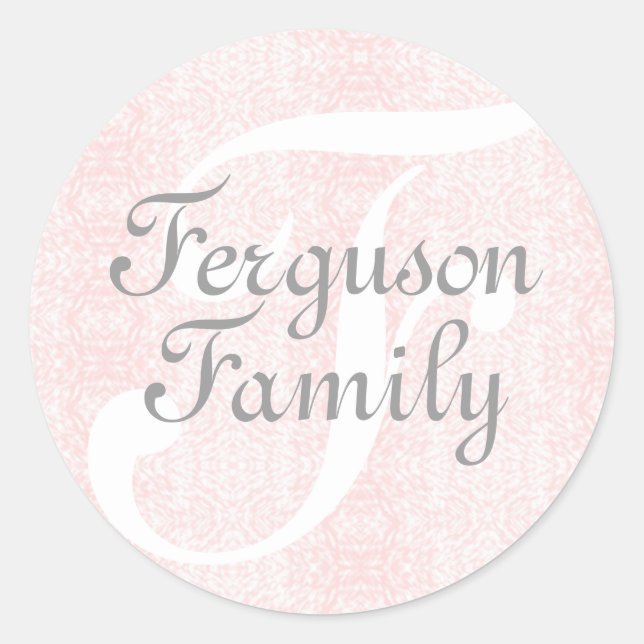 Autocollants (roses) de famille de monogramme (Devant)