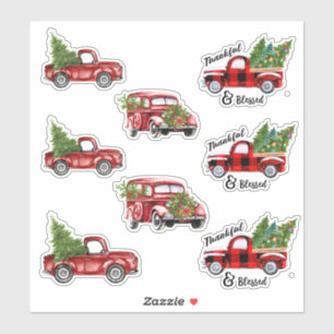 Autocollants rouges de camion de Noël