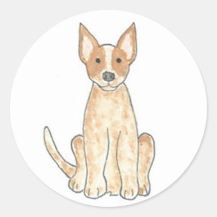 Autocollants rouges de Heeler de chien australien