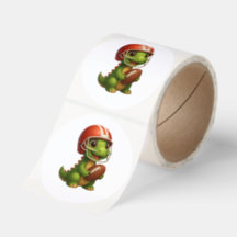 Autocollants Roulants Dino Sport Foot pour Enfants
