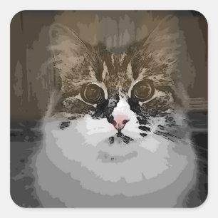 Autocollants sibériens de chat de conception