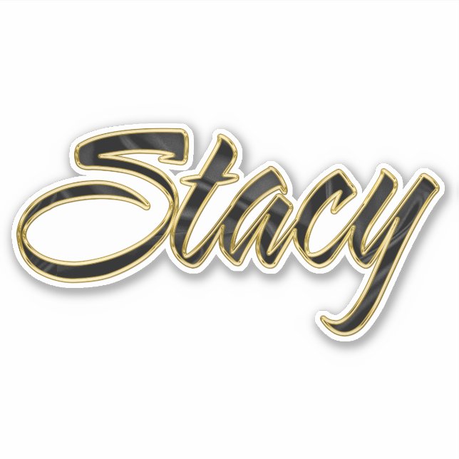 Autocollants Stacy black gold lettering (Devant)