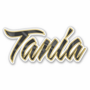 Autocollants Tania Black Gold Lettering