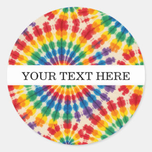 Autocollants Tie Dye Psychedéliques Personnalisés