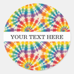 Autocollants Tie Dye Psychedéliques Personnalisés