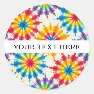 Autocollants Tie Dye Psychedéliques Personnalisés 