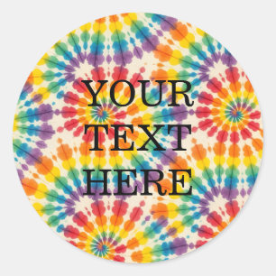 Autocollants Tie Dye Psychedéliques Personnalisés