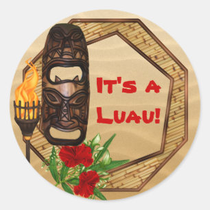 Autocollants Tiki Hawaiian Luau