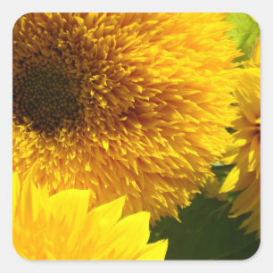 Autocollants Tournesol Jaune Personnalisé Ajoutez