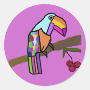 Autocollants tropicaux de toucan