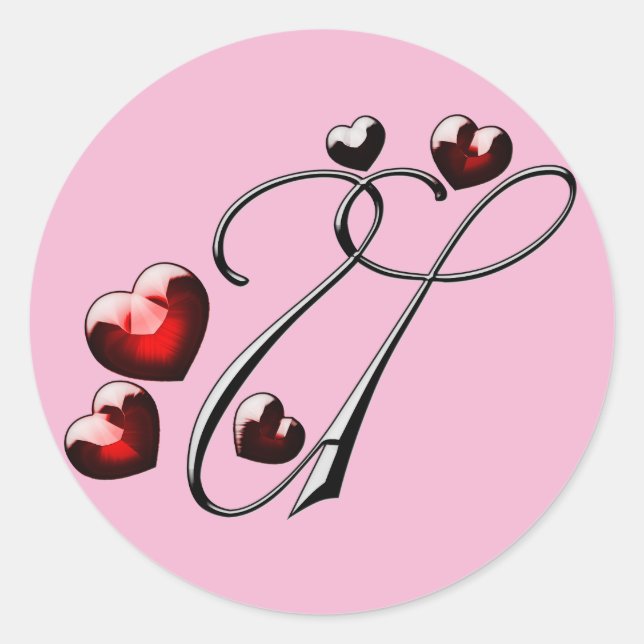 autocollants U initiaux monogramme (Devant)