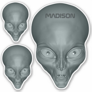 Autocollants UFO Alien de nom personnalisé