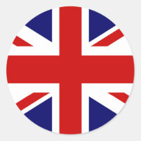 Autocollants Union jack | ronde
