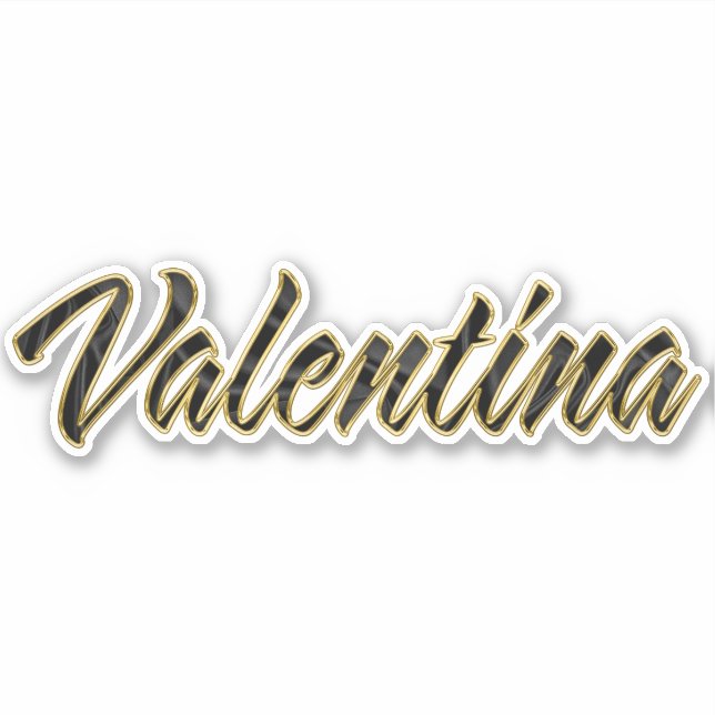 Autocollants Valentina black Gold Lettering (Devant)