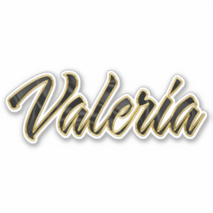 Autocollants Valeria black gold lettering